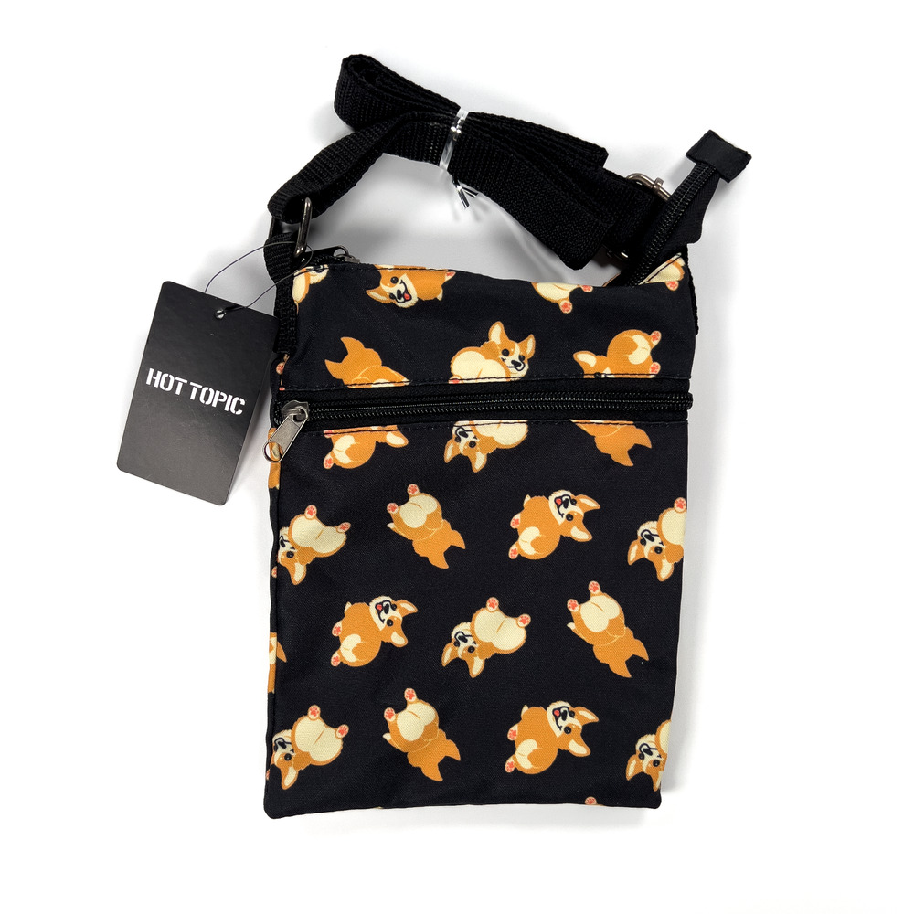 Hot Topic Corgi Passport Crossbody Bag AOP